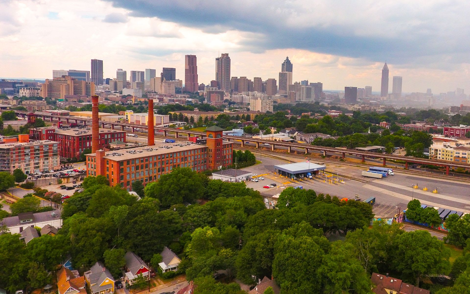 Inman Park and Old Fourth Ward aerial view